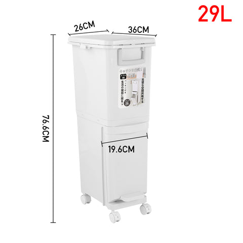 29L Double-Layer Rubbish Bin, WM0092