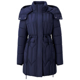 Polyester Quilted Coat with Detachable Hood, CC061991
