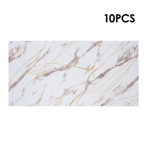 10Pcs Self-Adhesive Marble Pattern Wall Tile Stickers, HF070255 (Ver.2)