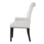 Beige-white Upholstered Dining Chair, ZH1697