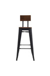H&O Direct 2Pcs Metal Breakfast Bar Stools with Backrest, ZH1545