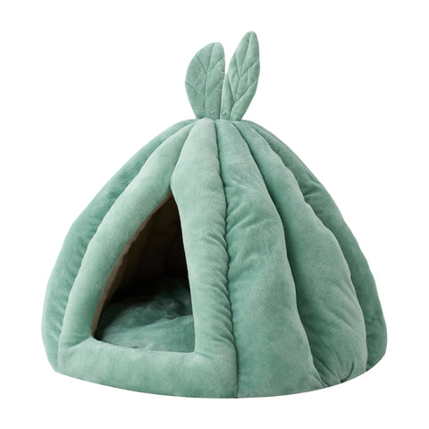 Pumpkin-shaped Cat Cave Bed with Removable Cushion, PK080284