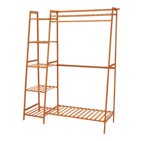 Lifeideas Bamboo Bedroom Garment Clothes Rack Brown 110cm, SW0721