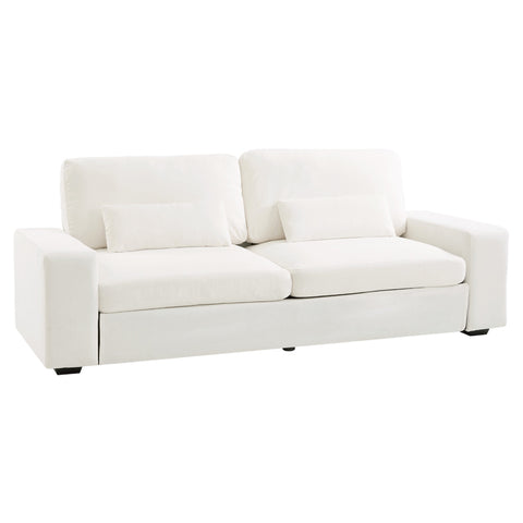 2-Seater Chenille Upholstered Sofa with Pillows, FL050236FL050237