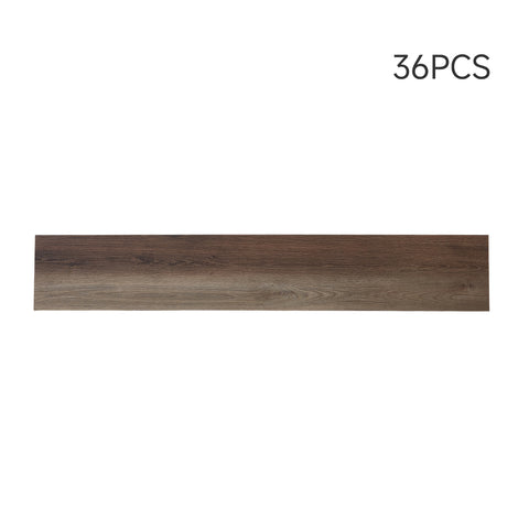 36Pcs Wood-Grain PVC Self-Adhesive Plank Flooring Set, MD040181