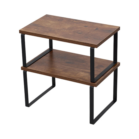 Set of 2 Stackable Kitchen Spice Storage Racks Countertop Shelves, FL320006