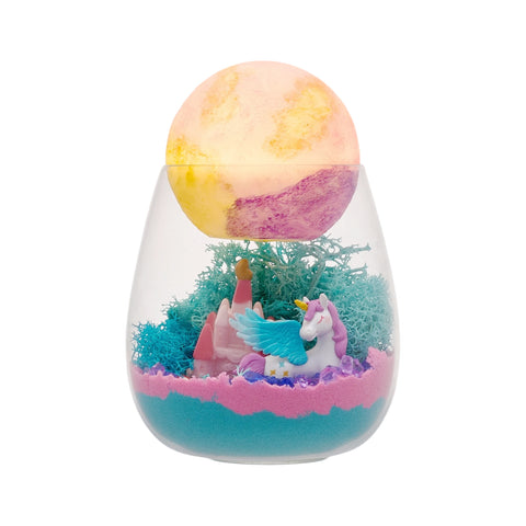 Pony & Castle Toys DIY Terrarium Kit Ornament with Moon Lamp for Kids, TE380044