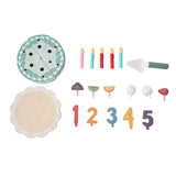 24-Piece Wooden Birthday Cake Pretend Play Food Toy Set, TE380141