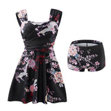One-piece Floral Swimdress with Shorts, CC061596 (Ver.2)