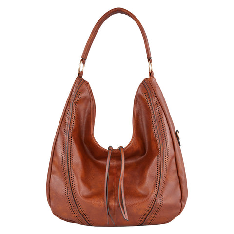 PU Leather Shoulder Bag Handbag Tote with Zipper Pouch, JW0026 (Ver.2)
