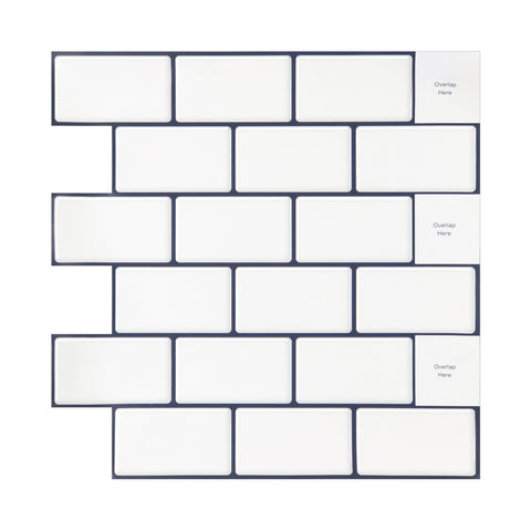 10Pcs Peel and Stick 1.2mm Backsplash Tiles, SW0889