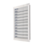 Weather Fixed Louvre Ventilation Grille Aluminium Finish with Mesh, JC0130