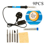 9Pcs Adjustable Temperature Electric Soldering Iron Kits Set, GT140045