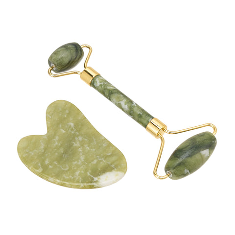 Gua Sha and Jade Roller Set for Facial Massage, BB350009 (Ver.2)