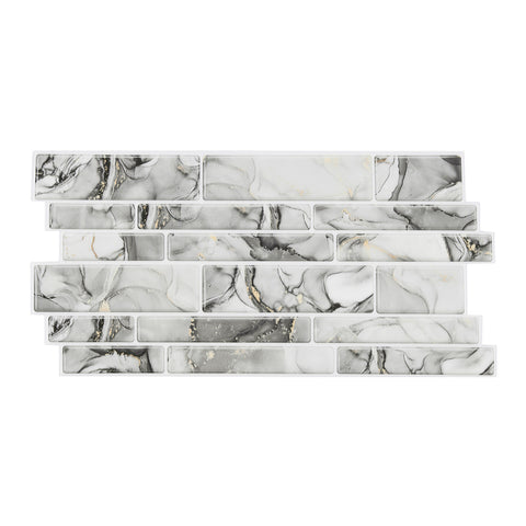 20Pcs Self-Adhesive Wall Tile Stickers with Marble Effect, HF070455