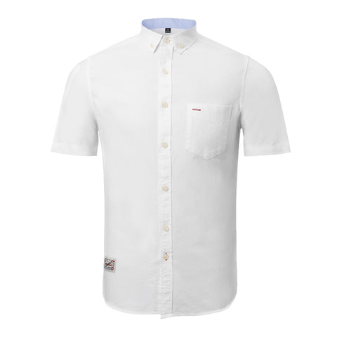 Solid Short Sleeve Shirt with Turn-Down Collar, CC290001 (Ver.2)