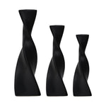 3-Piece Twisted Geometry Ceramic Vase Set, HF070487