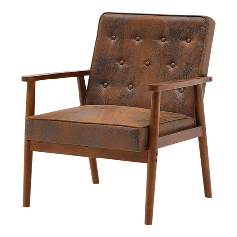 H&O Direct Modern Wood Frame Upholstered Lounge Chair, ZH1440