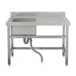 Stainless Steel 1-Compartment Commercial Sink with Right-Hand Platform, AI1577