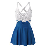 Wrap-Front V-Neck Tummy Control One-Piece Swimsuit, CC060156 (Ver.2)