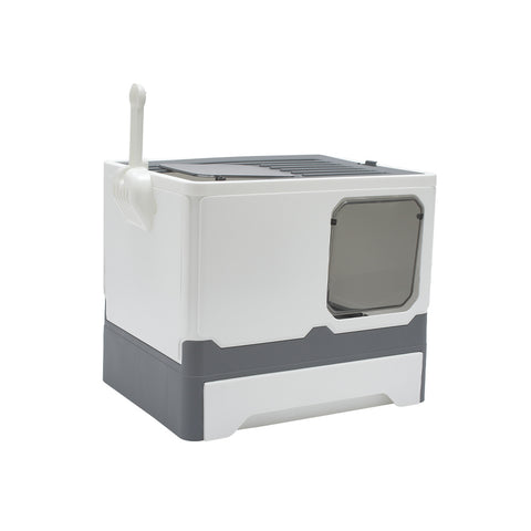 Livingandhome Anti Splash Enclosed Cat Litter Box, WM0174