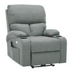 Single Sofa Recliner Armchair Reclining Chair with Massage & Heat, FL050187