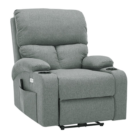 Single Sofa Recliner Armchair Reclining Chair with Massage & Heat, FL050187