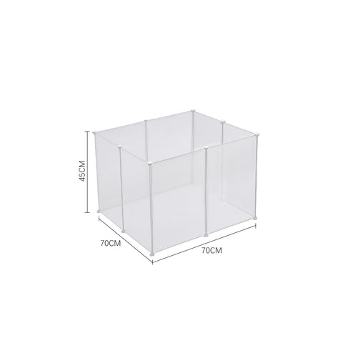 8 Panels Portable Clear Pet Playpen Fence for Outdoor and Indoor Use, CT0642 (Ver.2)