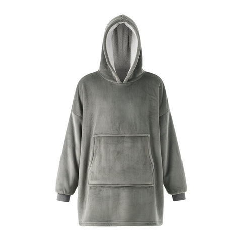Oversized Wearable Blanket Hoodie with Giant Front Pocket, CC290291 (Ver.2)