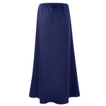 High-waisted A-Line Satin Skirt, CC060511 (Ver.2)