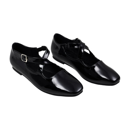 Casual Cross-Strap Mary Jane Shoes with Low Heel, CS300533 (Ver.2)