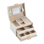 PU Leather Jewellery Box with Mechanism Key Lock, HM070092 (Ver.2)