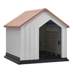 Livingandhome Waterproof Plastic Dog House Pet Kennel with Door, FI0858