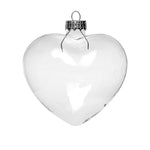 Livingandhome 12 X Hanging Heart Shaped Glass Baubles Christmas Wedding Decorations, HF0402