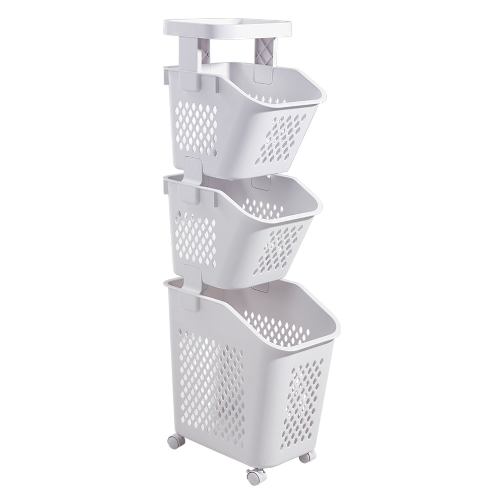 3-Tier Storage Rack Laundry Baskets with Casters, WZ0279(Ver.2) – EVER ...