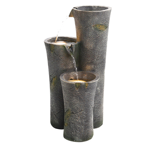 Livingandhome 3 tier Resin Outdoor Electric Foutain, FI0321