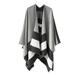 Reversible Oversized Open Front Shawl Wrap, CA290098