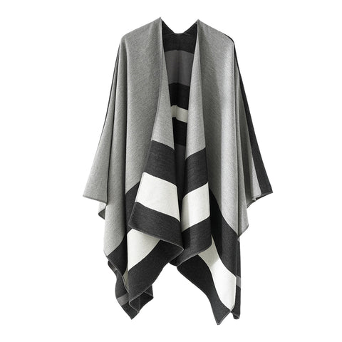Reversible Oversized Open Front Shawl Wrap, CA290098