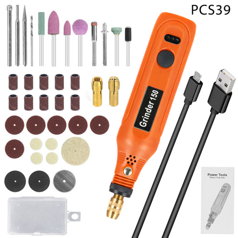 39Pcs 18W Mini Cordless Rotary Tool Kit with 3 Speeds, GT140035 (Ver.2)