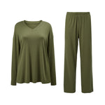 V-Neck Loungewear Set, WO0681 (Ver.2)