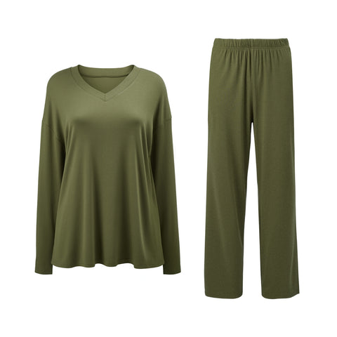 V-Neck Loungewear Set, WO0681