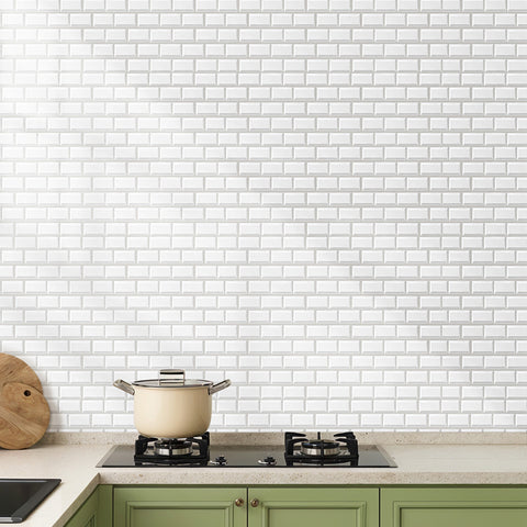 10Pcs Self-Adhesive Wall Tile Stickers, HF070047 (Ver.2)