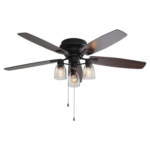 Livingandhome 52-inch Low Profile Ceiling Fan Light with Remote, DM0584