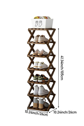 Multi-Layer Foldable Bamboo Shoe Rack, SC2384 (Ver.2)