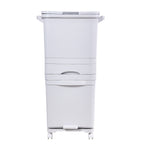 49L 3-Tier Dry Wet Separation Trash Bin with Inner Buckets, WM0785