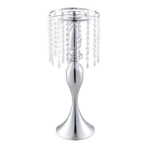 Elegant Silver Metal Wedding Table Centerpiece: Perfect for Candlestick or Flower Vases, LY0185 (Ver.2)