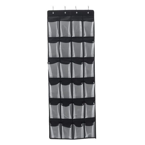 Livingandhome 24 Pocket Fabric Door Hanging Storage Bag with Hooks, SW0500