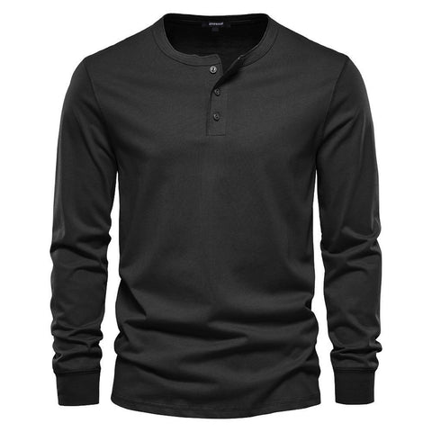 Long-Sleeved Henley T-Shirt, CC290329