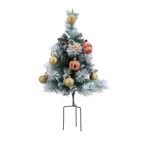 2-Pack Artificial Christmas Trees with Decorations and LED Lights, IF070174 (Ver.2)