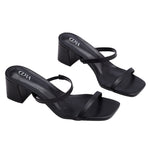 Pair of Square Open Toe Block Heel Sandals, JW0162 (Ver.2)